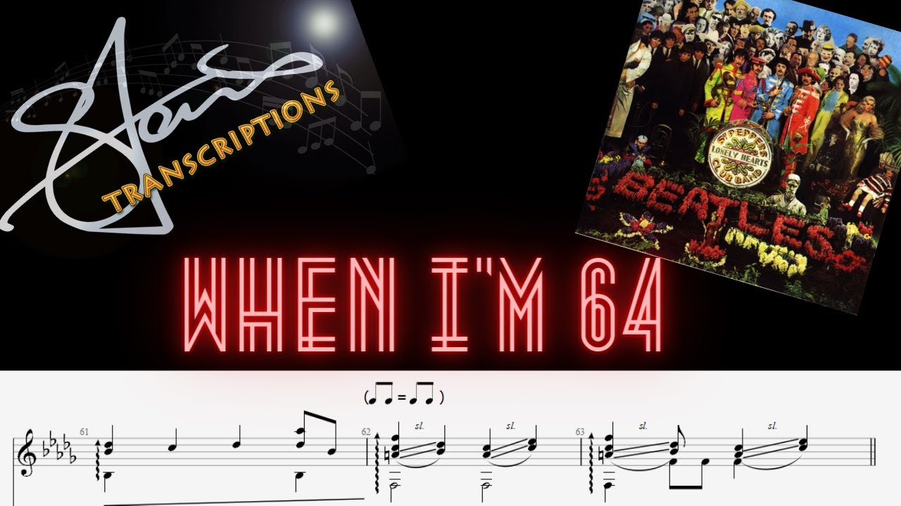 When I'm 64 arr. by Troubleclef - Transcription by Stavis (TAB) #Beatles #sologuitar #transcription