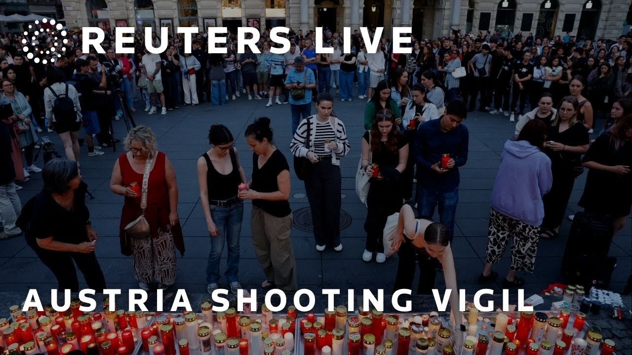 LIVE: Graz residents hold vigil following Austria shooting