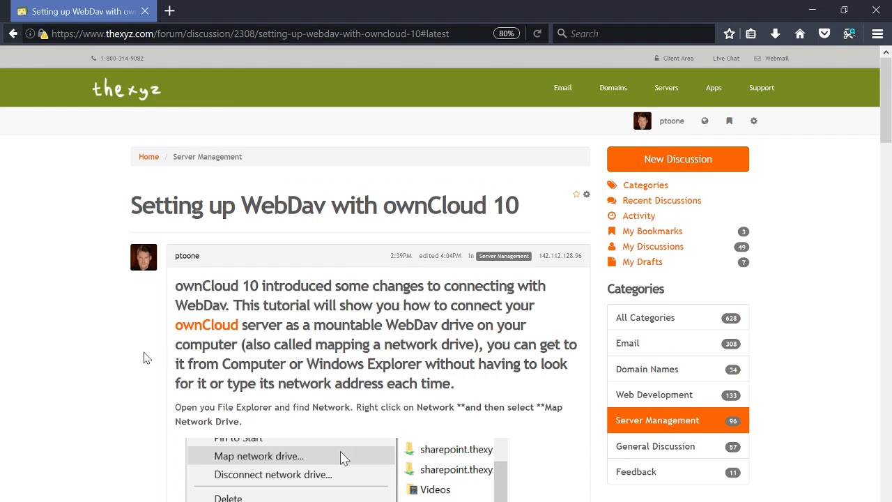 Connecting ownCloud via WebDav
