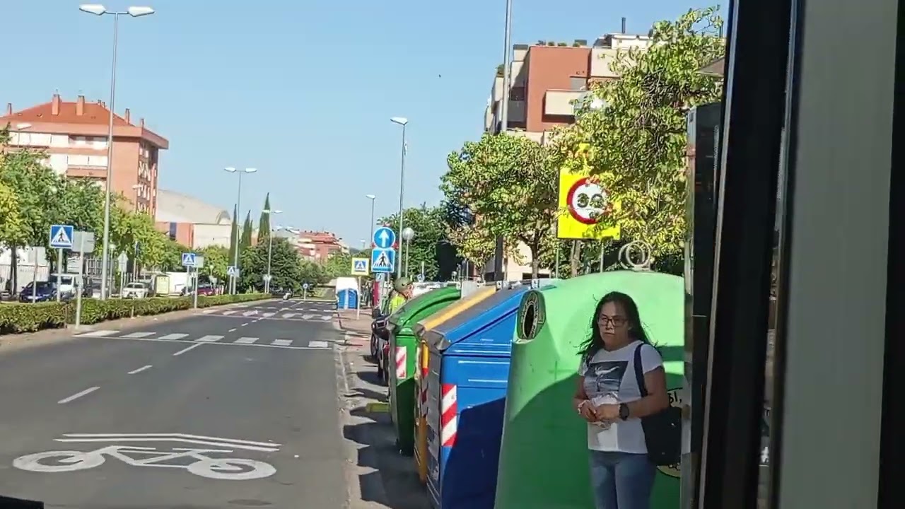 trayecto completo en autobús en linea 9 de autobuses de Logroño