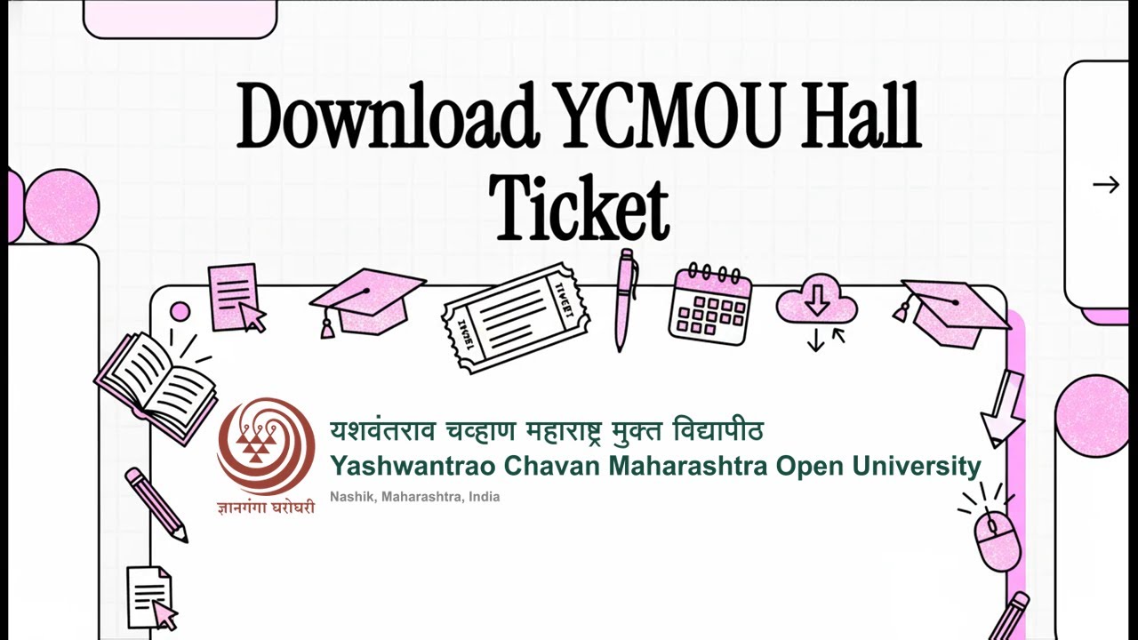 YCMOU Hall Ticket Download 2025-2026 | Step-by-Step Guide in English