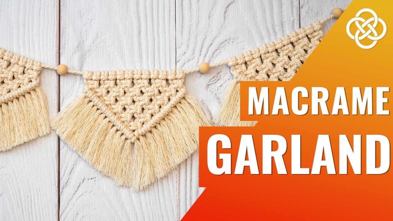 Гирлянда в технике макраме | macrame DIY | простой урок макраме