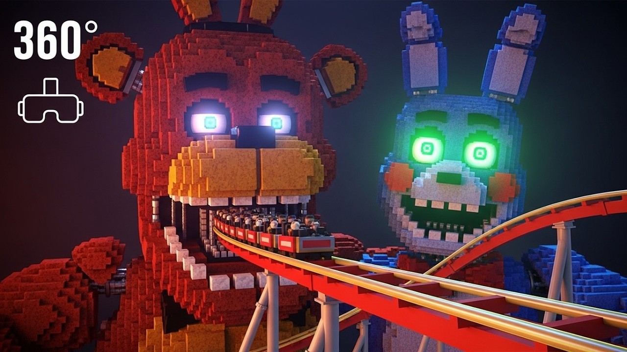 FNaF Minecraft Roller Coaster — 360° VR-видео