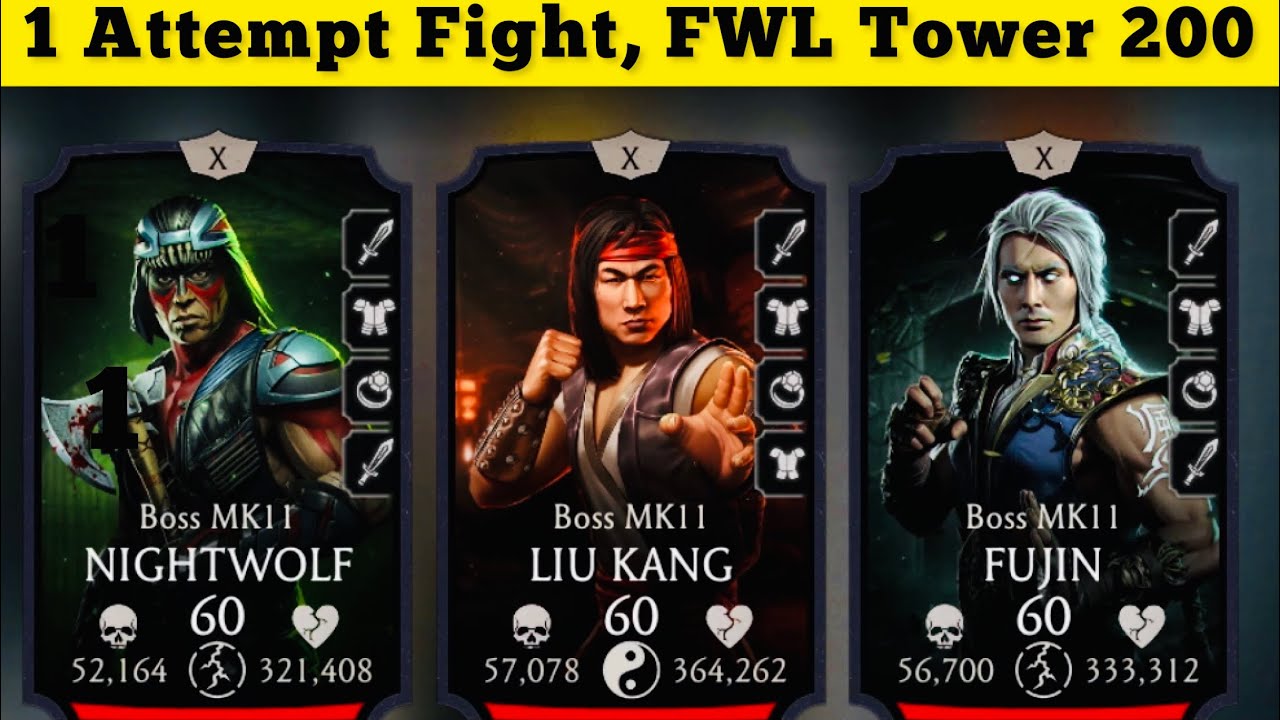 White Lotus Fatal Tower Bosses Battle 200 Fight + Rewards | MK Mobile
