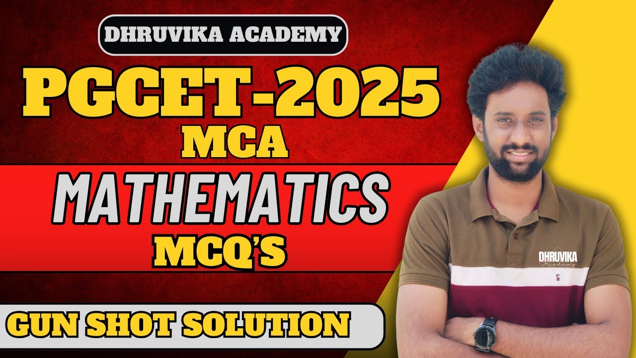 PGCET MBA/MCA-2025 | PGCET MBA-MCA EXAM | PGCET Classes | Mathematics