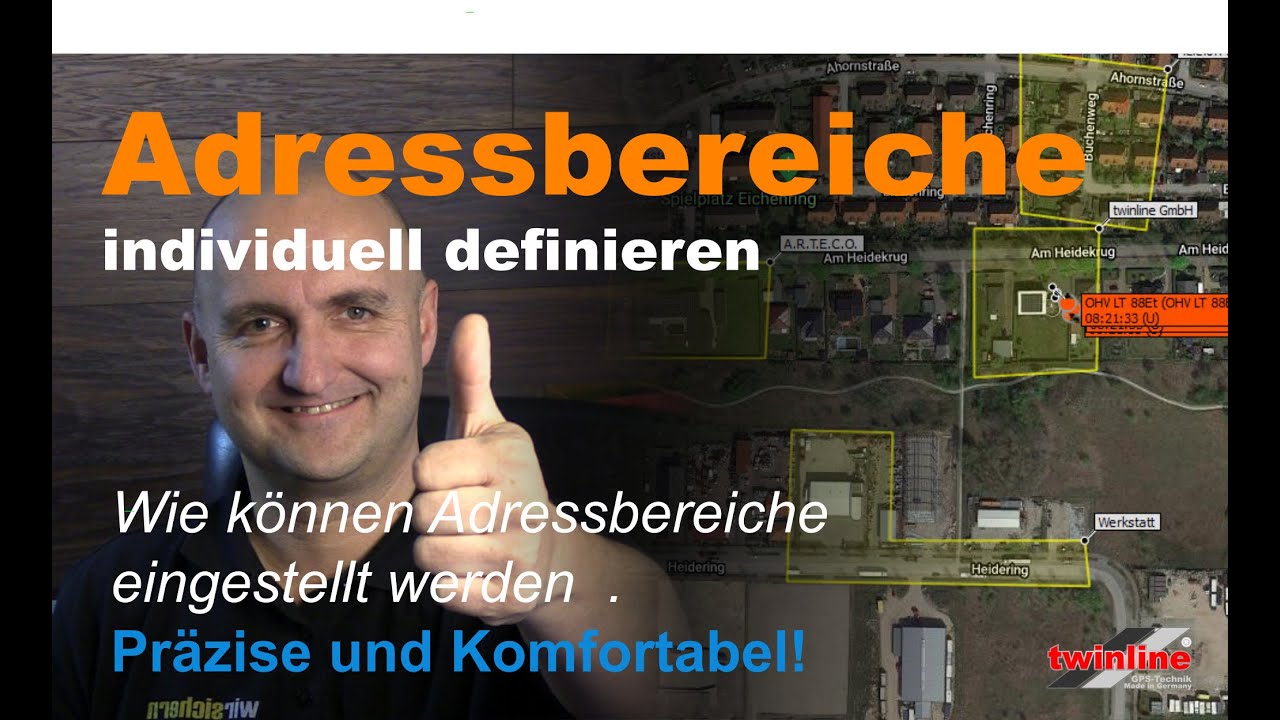 Elektronisches Fahrtenbuch & Fahrzeugortung -Adressbereiche