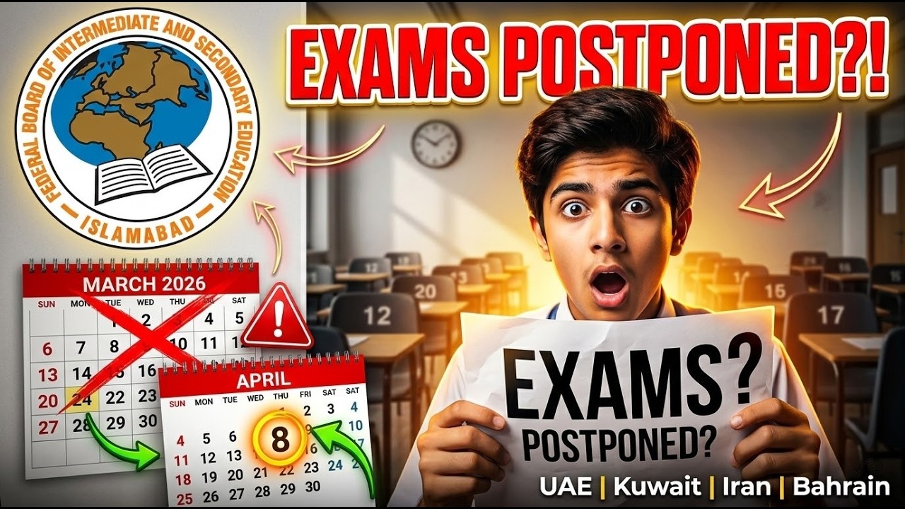 FBISE Exams Postponed 2026 😱 Big Update for Overseas Students!