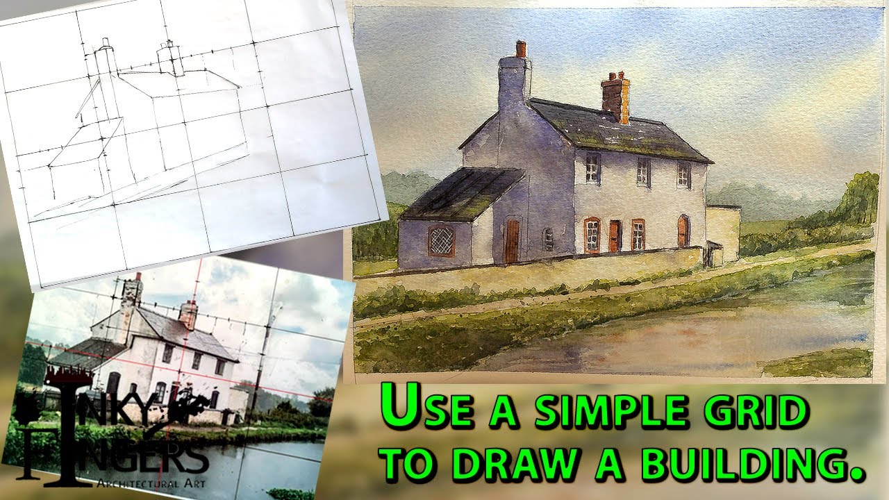 Use a simple grid to draw a building.
