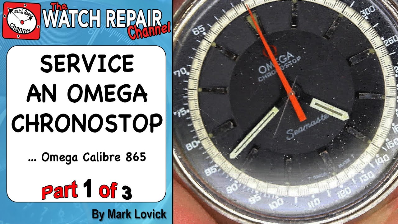 Servicing an Omega Chronostop Calibre 865. Watch repair tutorial. Part1