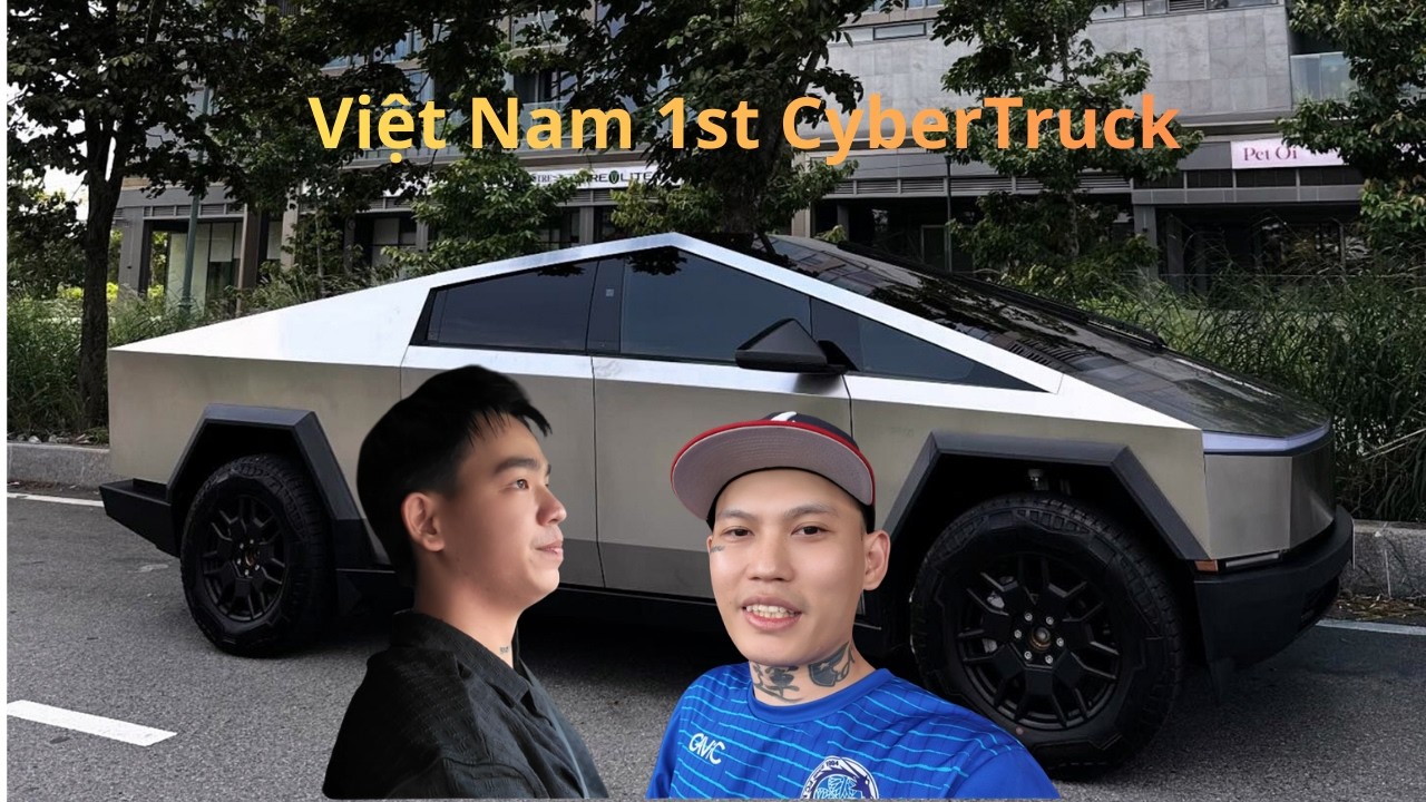 Lái CyberTruck đi Chùa Bà và ánh mắt của những người xunh quanh - Khoa Sen , Andy Vu