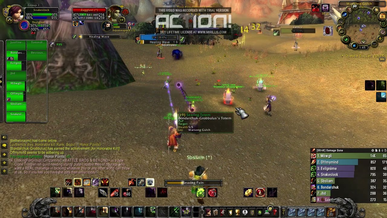 WotLK Classic - level 19 Warsong Gulch - twink warlock pt1