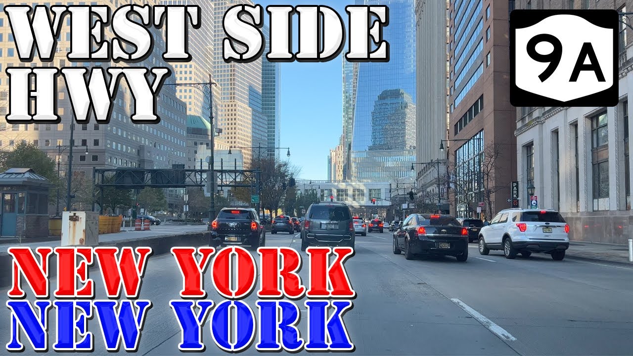 NY 9A North - West Side Highway - Manhattan to The Bronx - New York - 4K Highway Drive