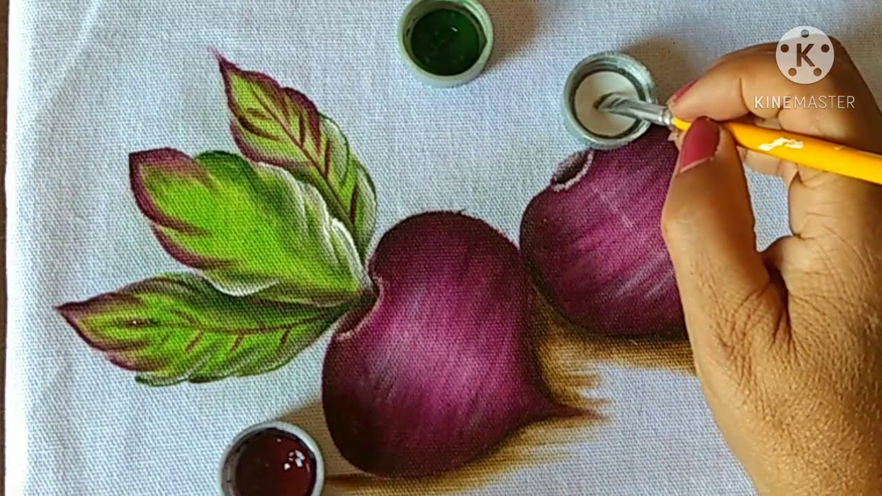 pintura em tecido como pintar uma beterraba