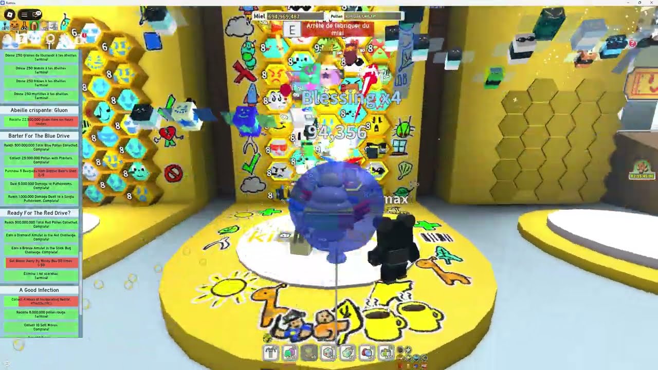 BEE SWARM SIMULATOR ! I'LL SHOW YOU MY LEVEL - ROBLOX -