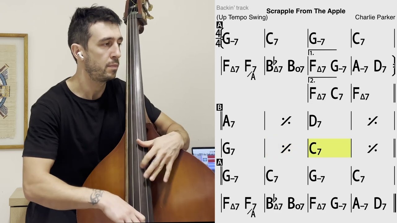 Scrapple From The Apple – Double Bass Backing Track (No Accompaniment)