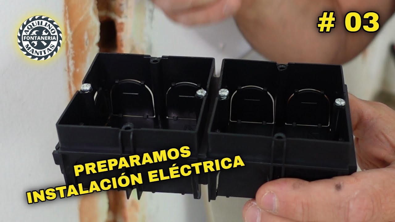 Cajas de MECANISMOS y Tubos de LUZ Instalación y TRUCOS. De Habitación a Cocina.
