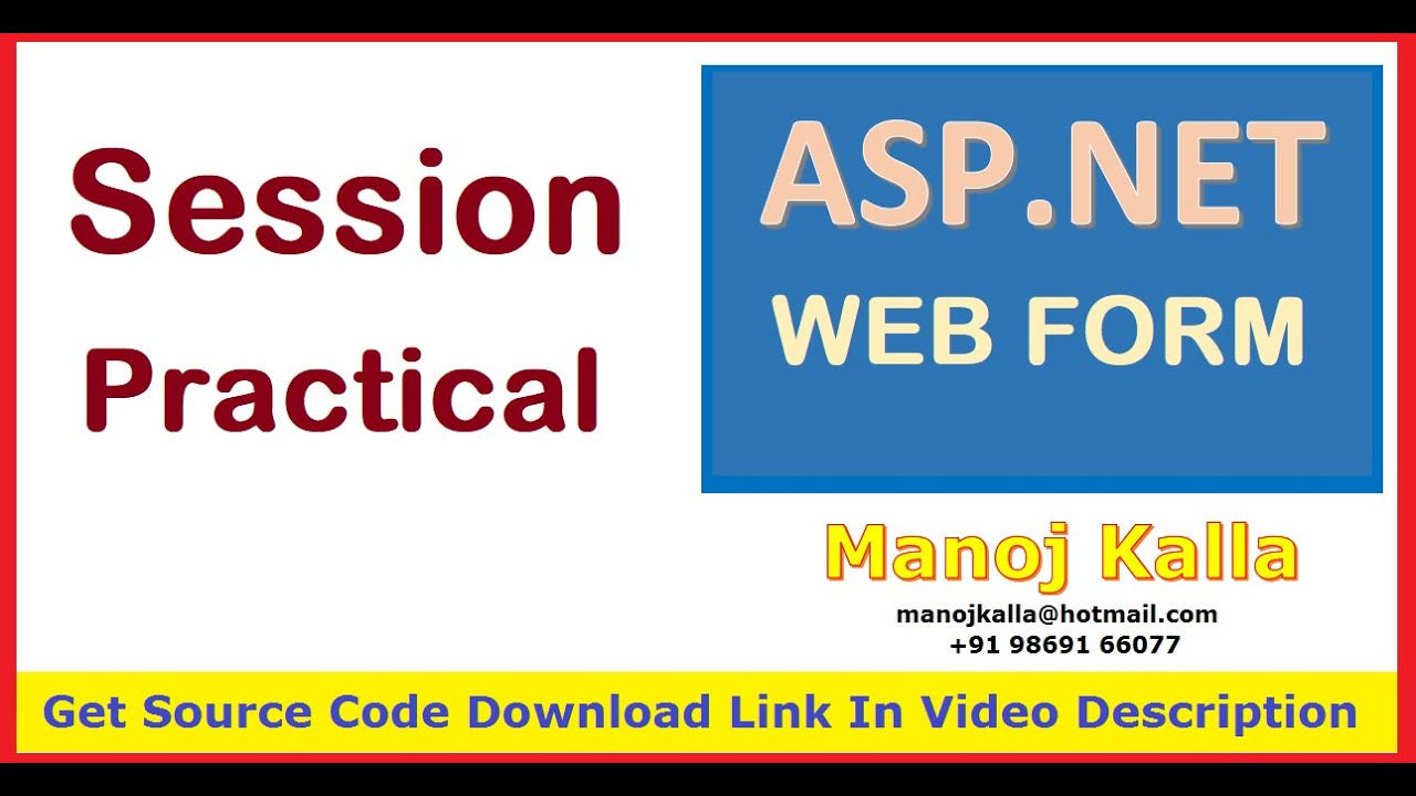 Asp.Net Session Practical |  Session using Asp.Net WebForm | session in asp.net example | session