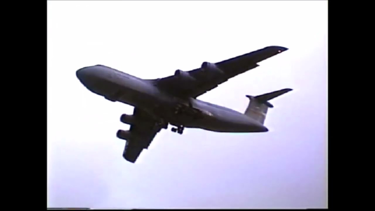 C 5B Galaxy 70037 screams as it departs RAF Mildenhall.