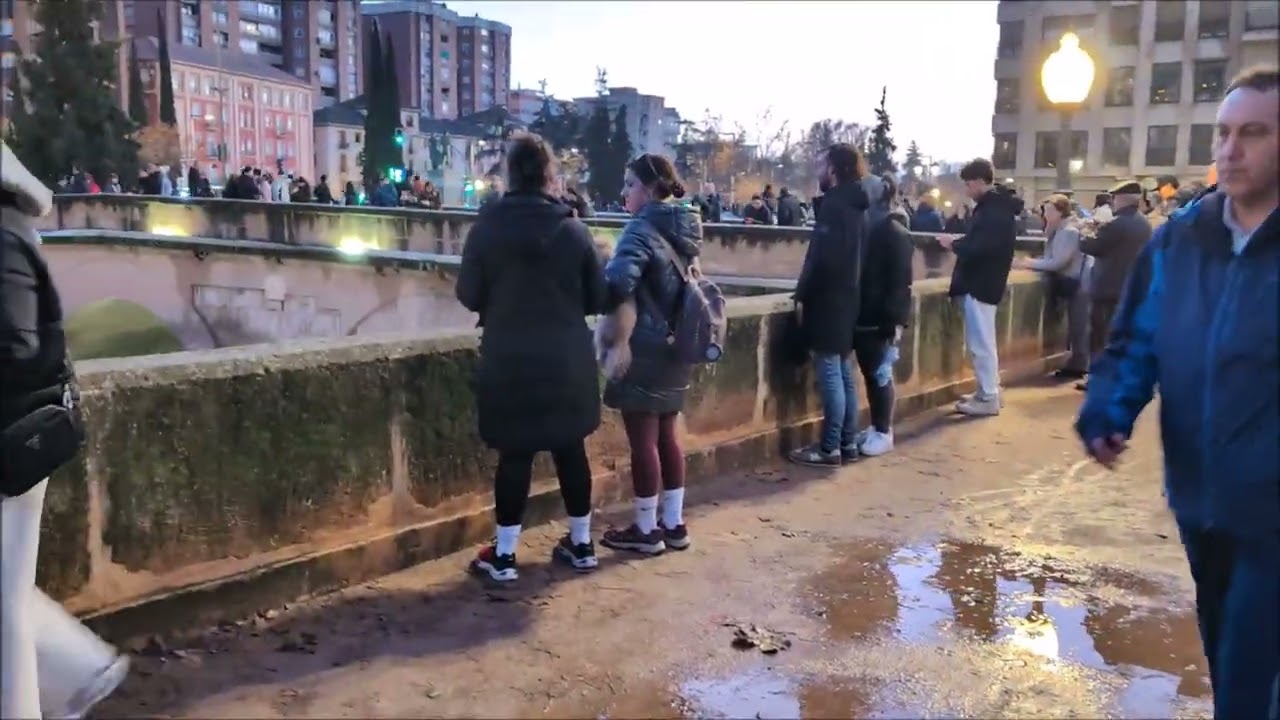 Crecida histórica del rio Genil a su paso por Granada