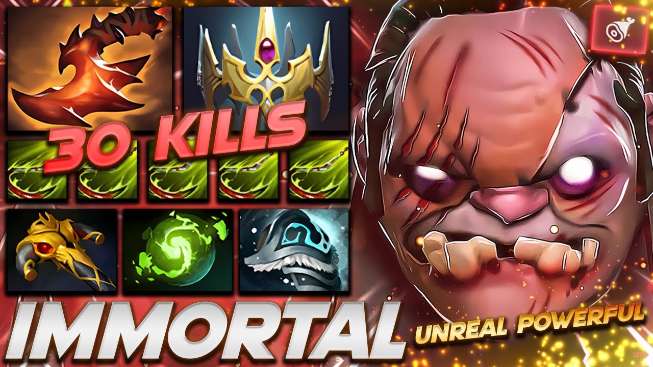 Pudge Immortal 30 Frags Epic Hook Action - Dota 2 Pro Gameplay [Watch & Learn]