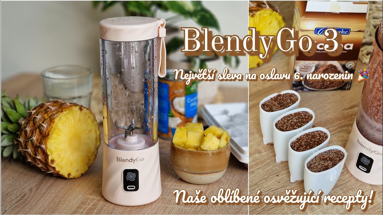 BlendyGo 3 slaví 6. narozeniny 🎉 Sleva a naše oblíbené osvěžující recepty s přenosným mixérem
