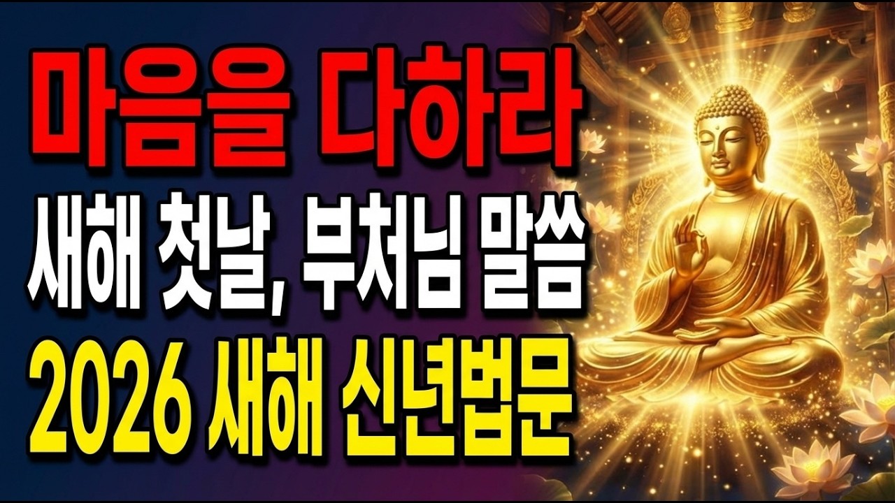 마음을 다하라! 새해 첫날 부처님의 2026 새해 신년법문 | 새해기도 | 소원성취 | 부처님 말씀 | 신년기도 | 신중기도