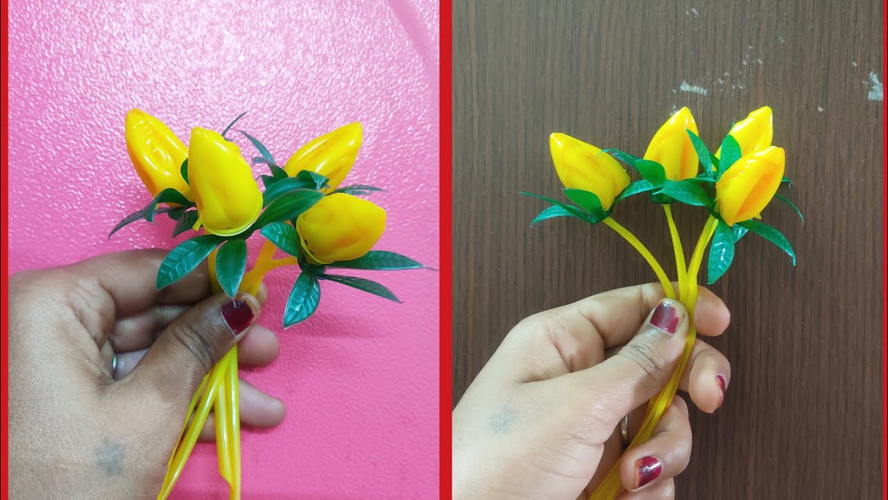 #Guldasta//Plasticwire se newdesign guldasta banana sikhe aasani se learn to make guldasta