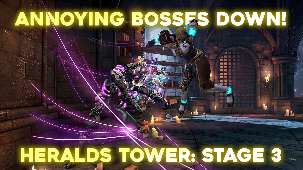 Neon Phantom DESTROYS All Bosses in Heralds Tower Easily! 🔥 Shadow Fight 3