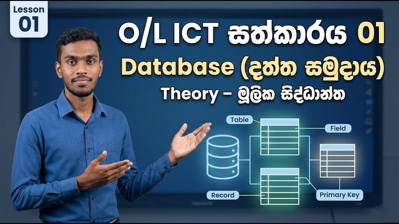 Database (දත්ත සමුදාය) Explained Simply | O/L ICT Sinhala