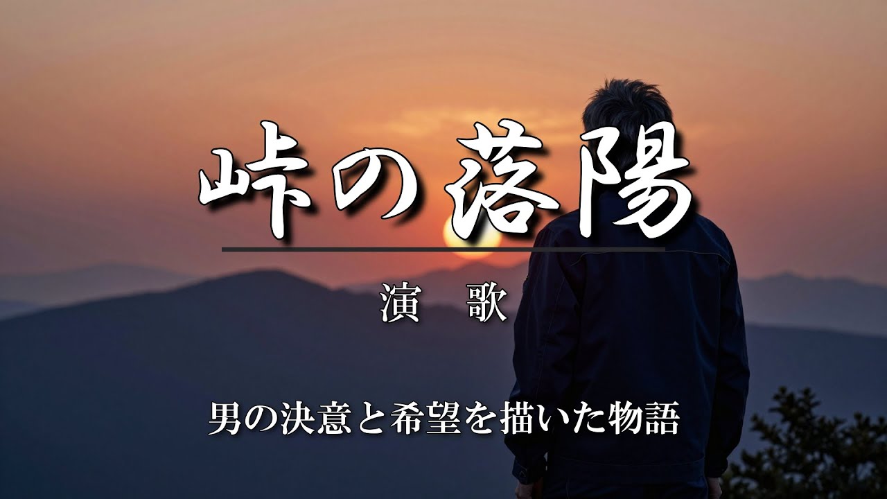 『峠の落陽』【男性・演歌】人生の峠に立つあなたの背中を押す一曲になりますように。
