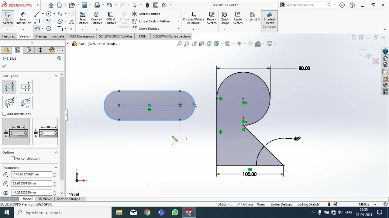 How to fully define a sketch in Solidworks || Fully defined sketch