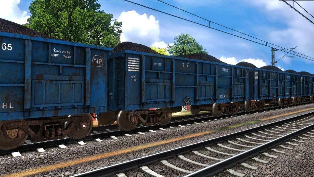Coal freight train with 