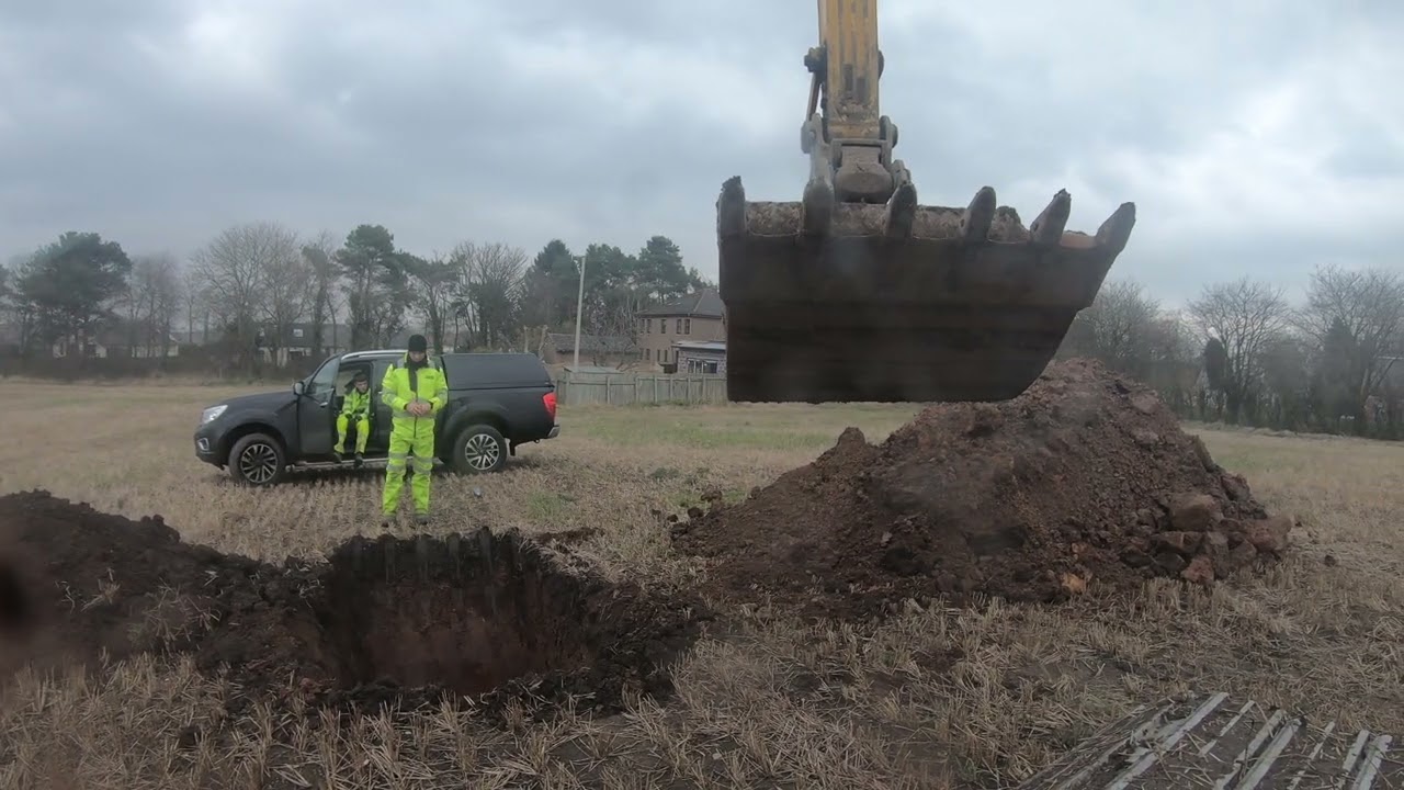 Digging trial holes