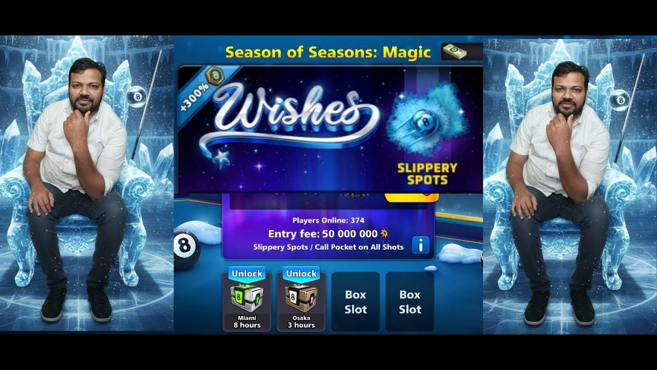 Highest win streak in 8 ball pool.Play new ice WISHES table.illegal bareak