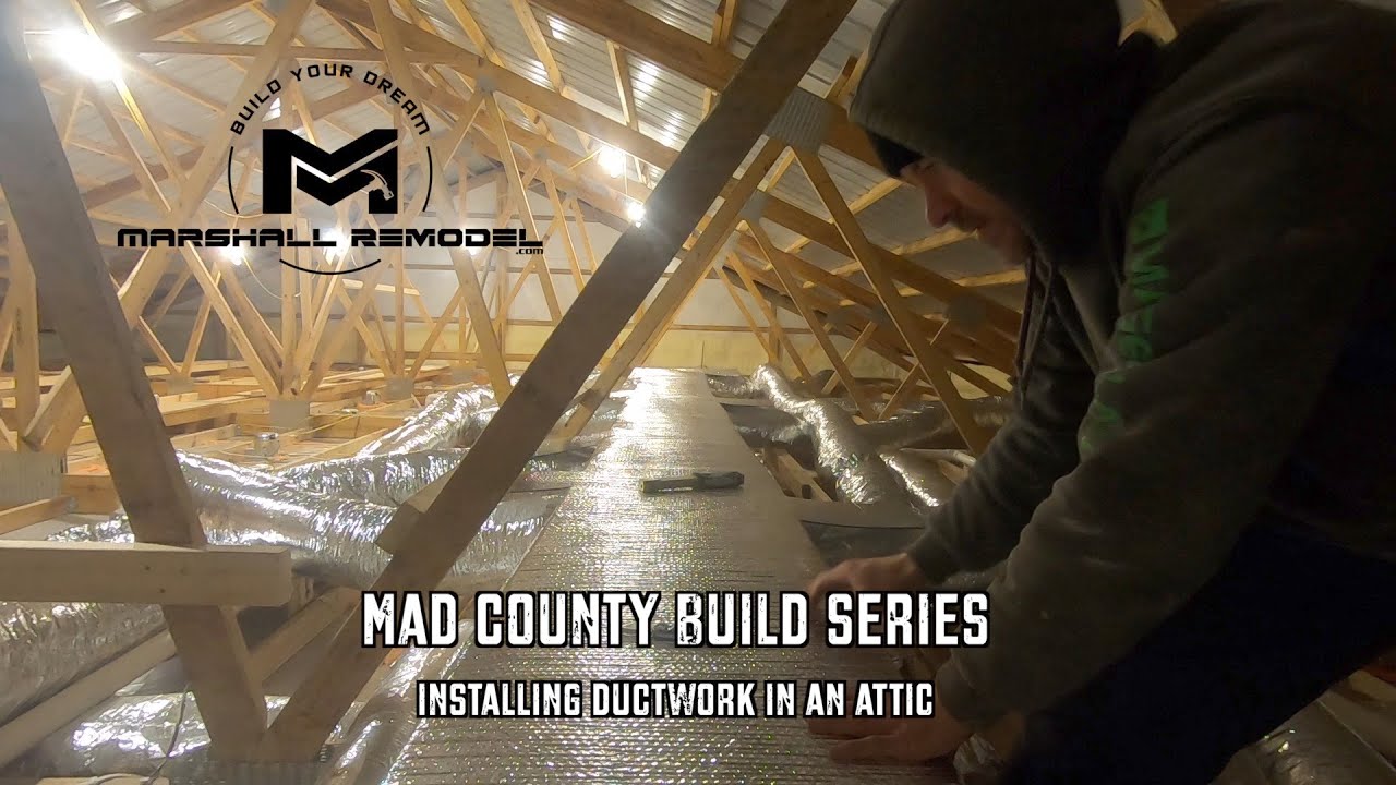 Post Frame Home Attic Duct Work | Insulation