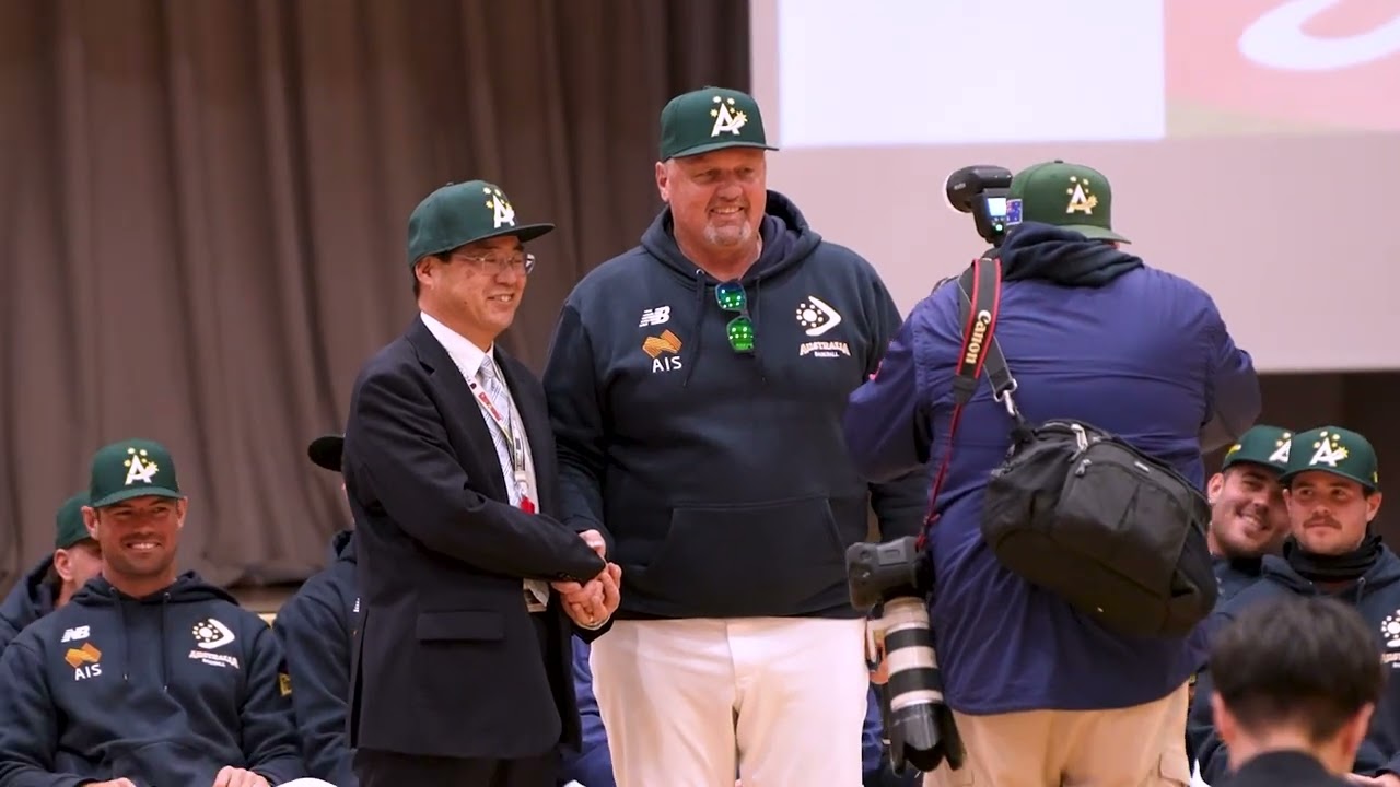 Team Australia visits a Japanese school