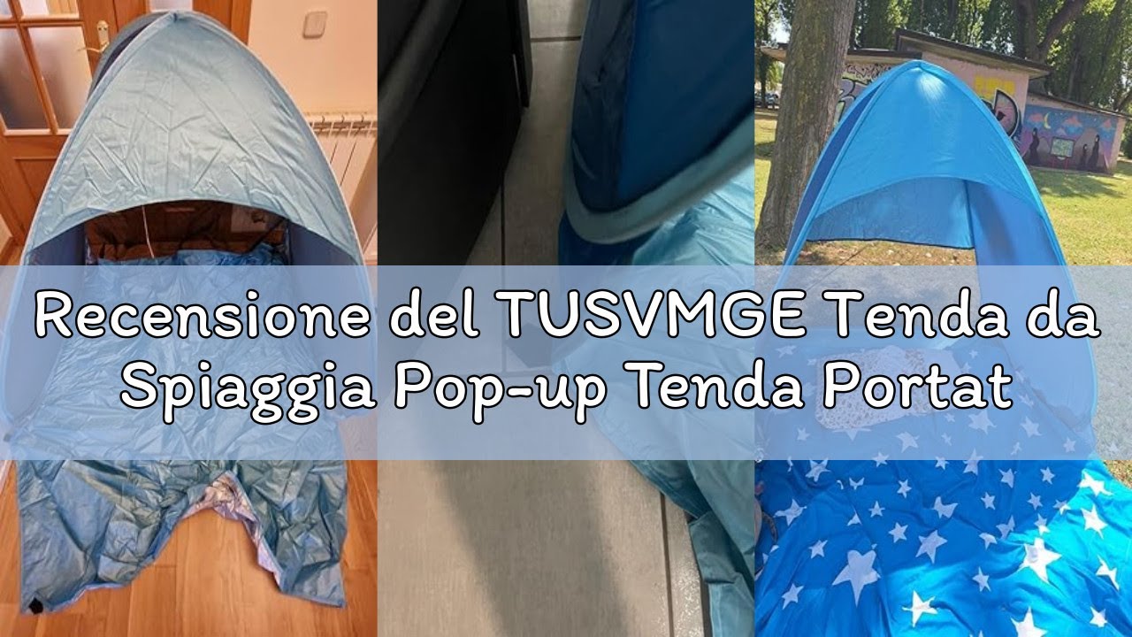 Recensione del TUSVMGE Tenda da Spiaggia Pop-up Tenda Portatile Adatto per 2-3 Persone Protezione So