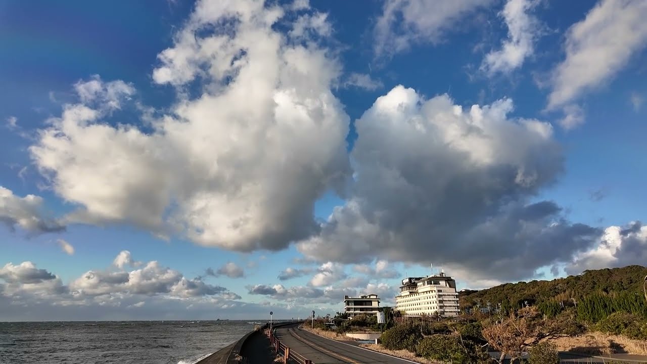 2026年2月 御前崎海岸425（朝/海岸線から）