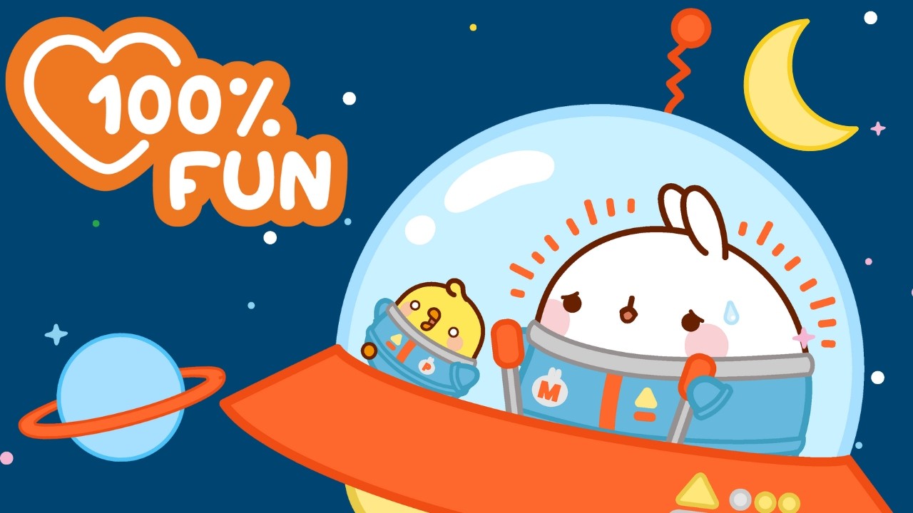 Molang Goes to Space! 🚀👽 Cute Alien Adventure Compilation