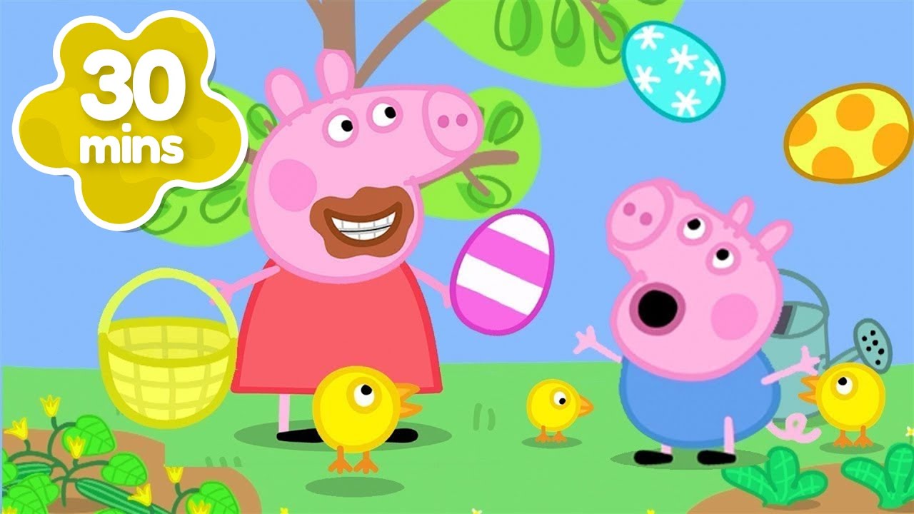 Crazy Fun Easter Egg Hunt! 🐣 | Peppa Pig Full Spring Episodes | 30 Minutes of Kids Cartoons