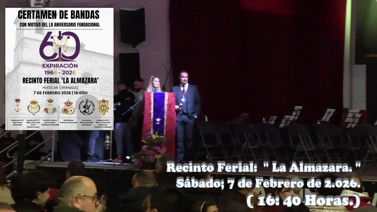Presentación del Certamen de Bandas. Y.  Banda de Música: 