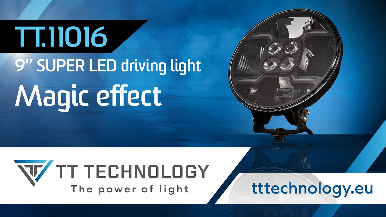 TT.11016  - Lampa drogowa LED 9&rdquo; Magic effect 160W, 14500 lm | Podw&oacute;jne światło | Przedsprzedaż