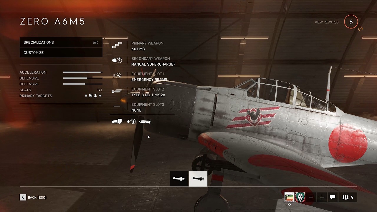 Zero A6M5 Plane | Pacific Storm Map | 42-1 | Battlefield V Full Game Play