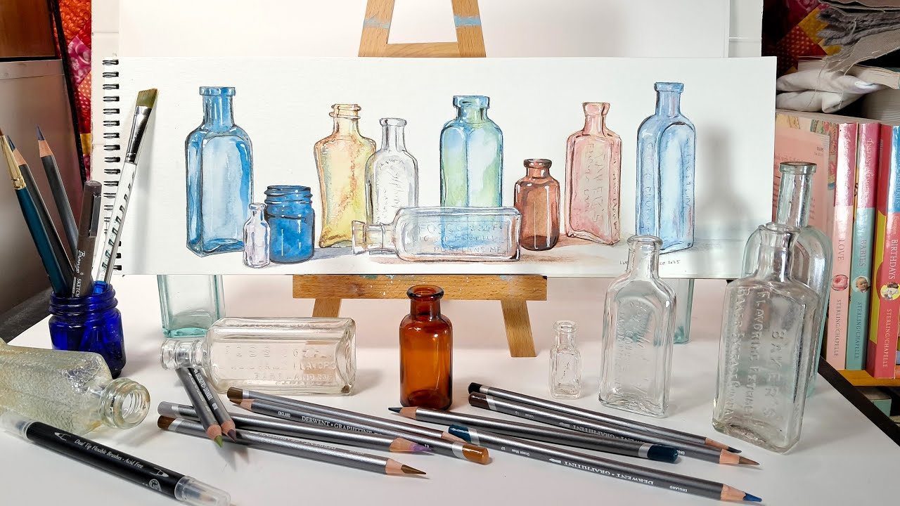 Bottles are Just Rectangles with Pizzazz! Draw with Graphitint!