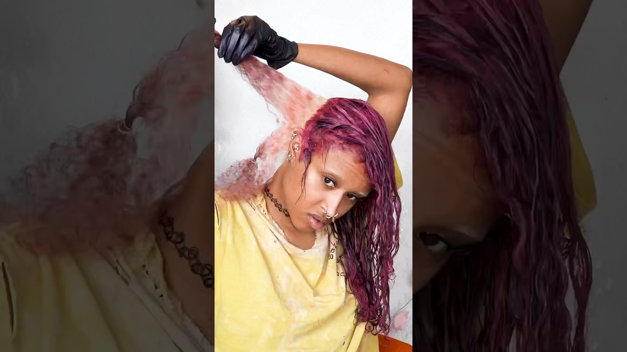 Dyeing My Hair Purple Highlights And Lowlights 