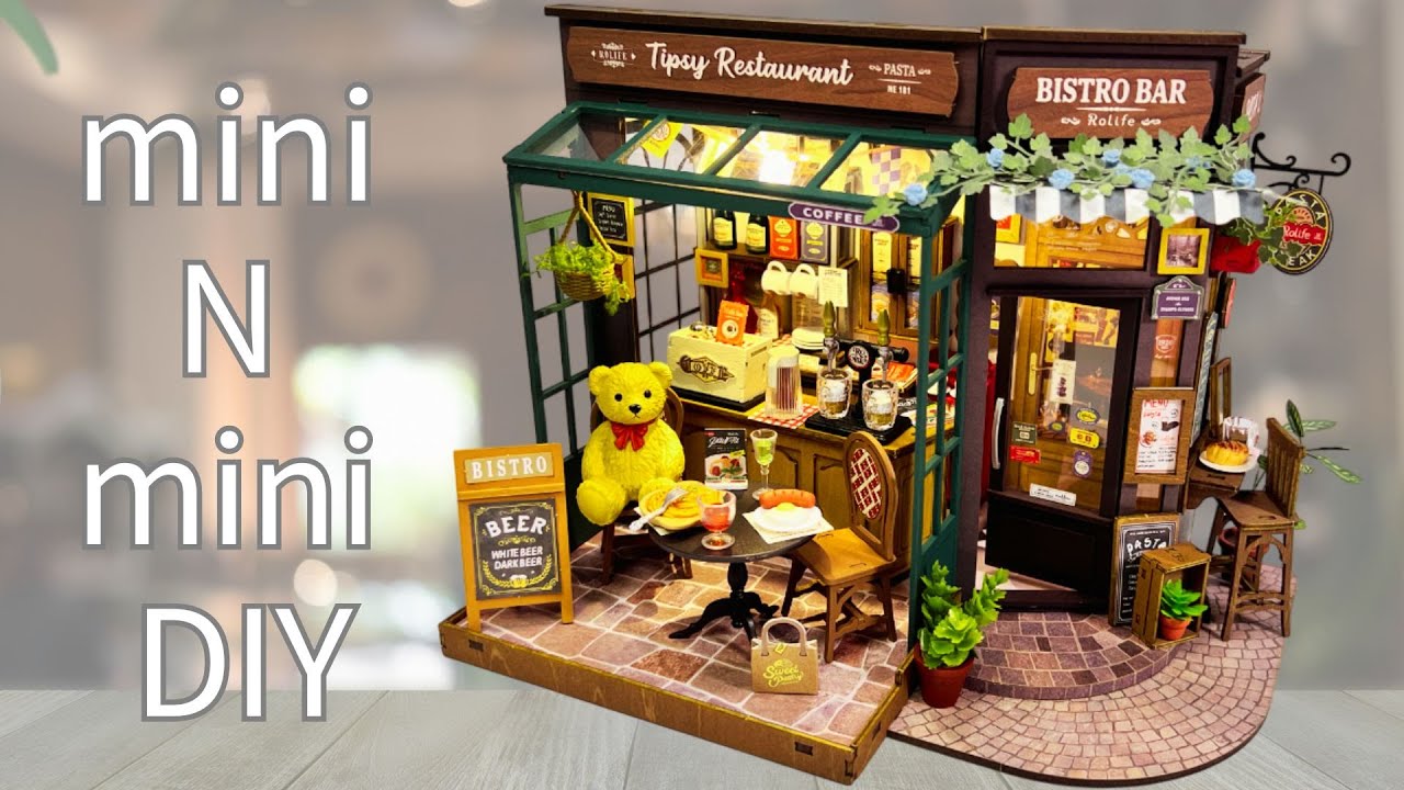 Rolife Tipsy Restaurant | DIY Miniature Dollhouse Crafts | Relaxing Satisfying Video