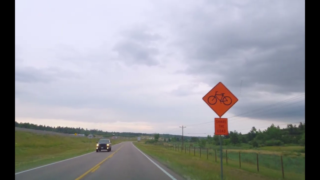 Cloudy Colorado Evening Drive – Cybertruck POV on I-25 North to Castle Rock (July 2025)