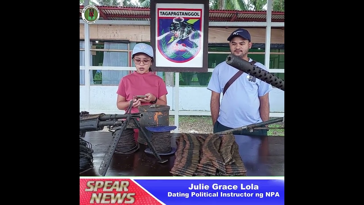 Mag asawang Lider ng NPA sa Bikol, Sumuko Dala ang 2 Machine GUn