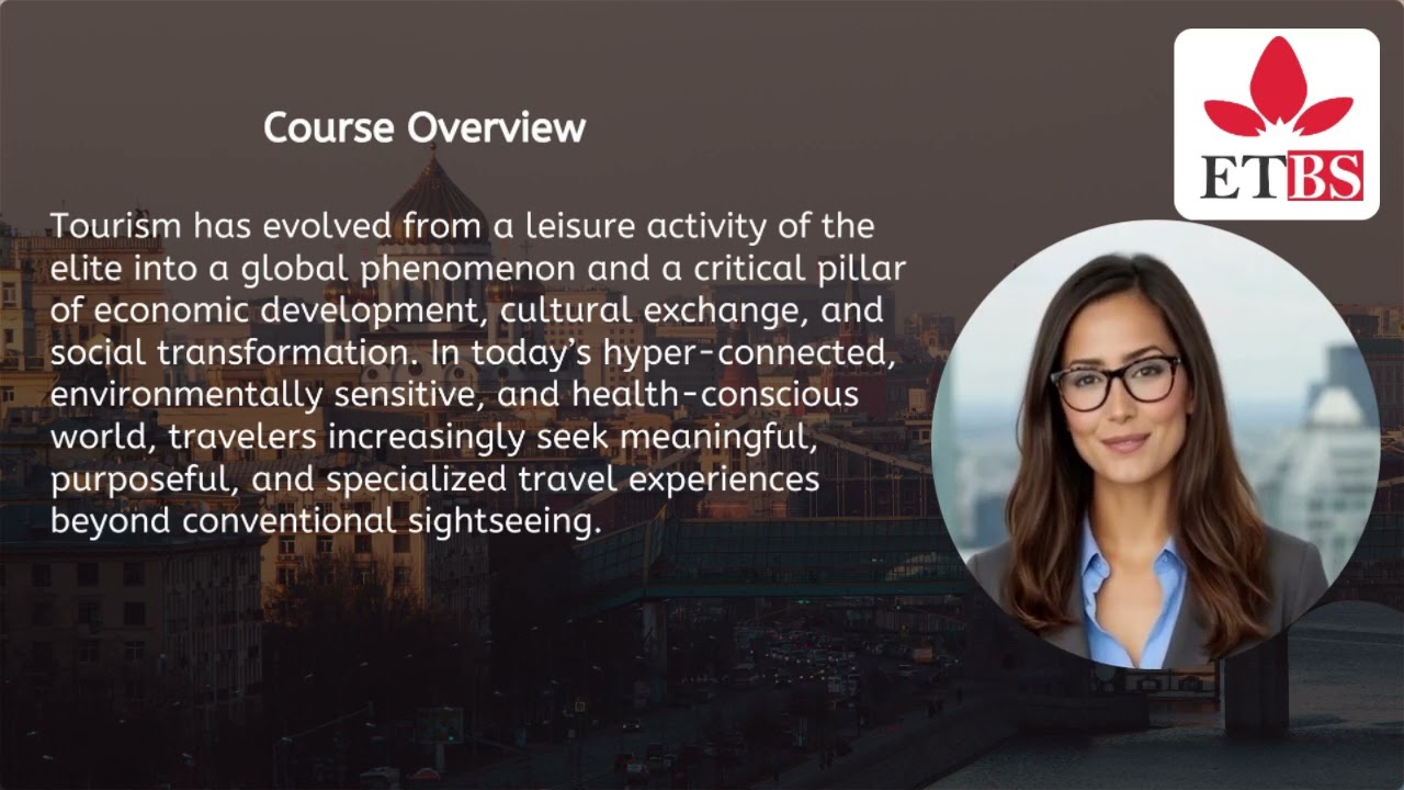Course Title  Types of Tourism  Eco, Cultural, Adventure, and Medical 720p caption