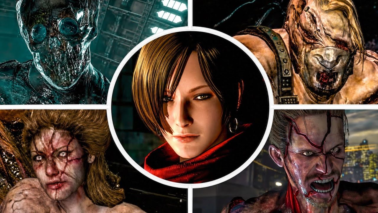 Resident Evil 6 - All Bosses + Endings (In Chronological Order)